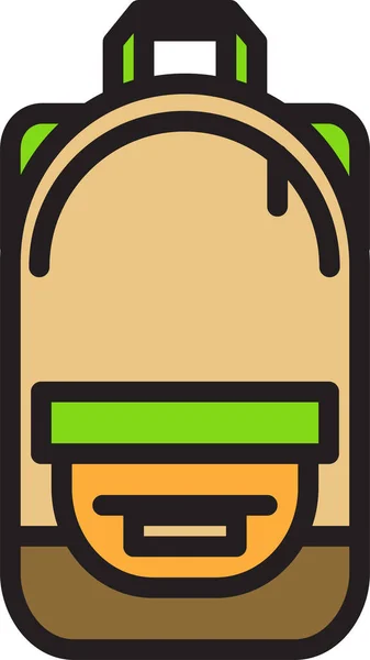 Mochila Icono Web Ilustración Simple — Vector de stock