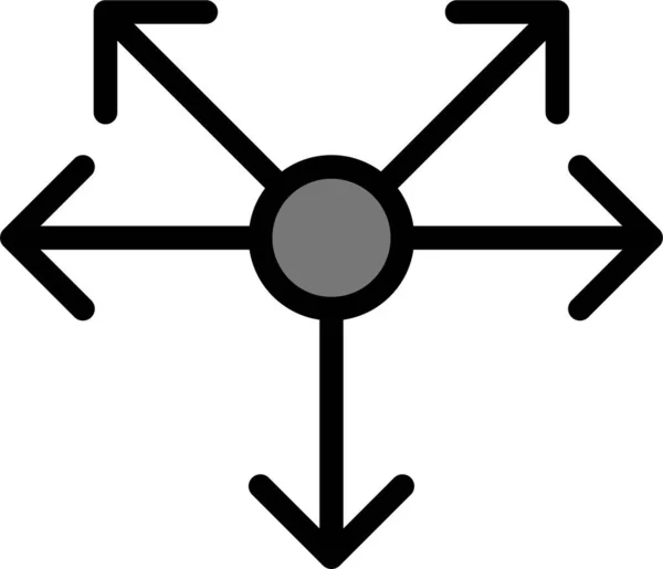 Pfeile Web Symbol Einfache Illustration — Stockvektor