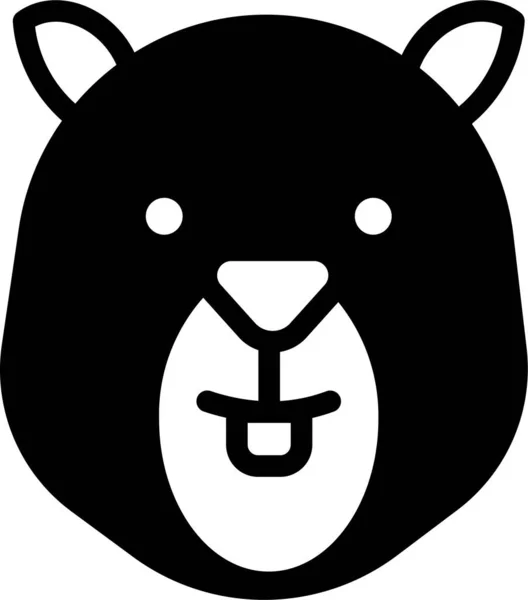 熊さん Webアイコンシンプルなイラスト — ストックベクタ