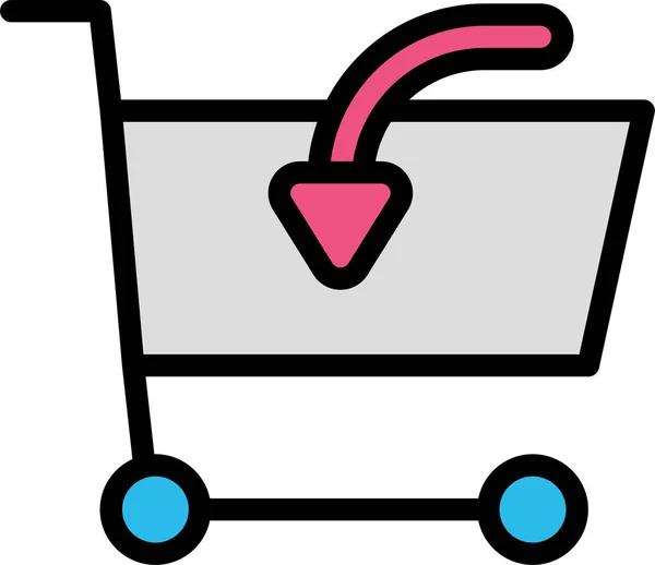 Carrito Compras Diseño Simple — Archivo Imágenes Vectoriales