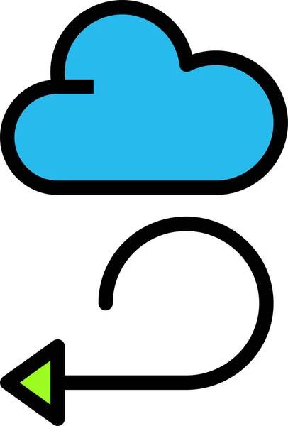 Cloud Web Icon Semplice Illustrazione Vettoriale — Vettoriale Stock