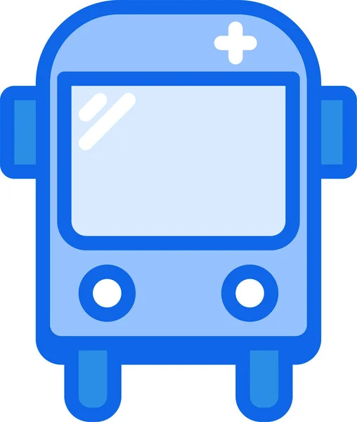 Autobuz Pictograma Web Ilustrație Simplă — Vector de stoc