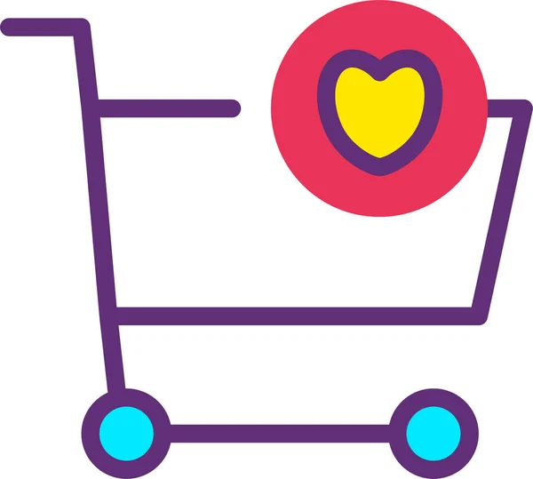 Carrito Compras Diseño Simple — Archivo Imágenes Vectoriales