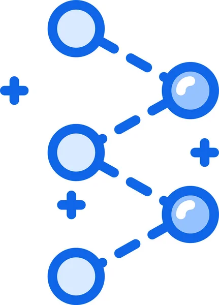 Иконка Вектора Медицинских Связей Стиль Двухцветный Плоский Символ Синий Белый — стоковый вектор
