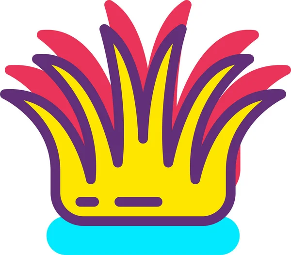 Vector Ilustración Una Hermosa Corona Púrpura Azul — Vector de stock