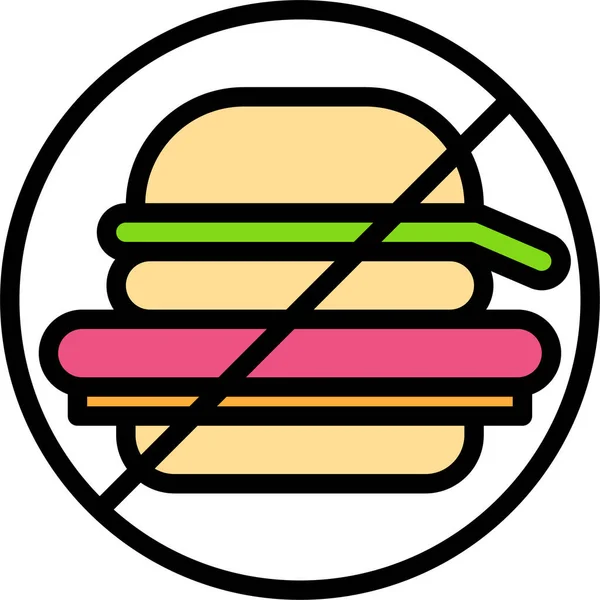 Hamburger Web Icoon Eenvoudige Illustratie — Stockvector