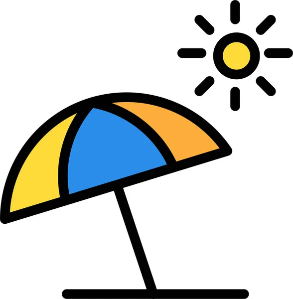 Parapluie Icône Web Illustration Simple — Image vectorielle