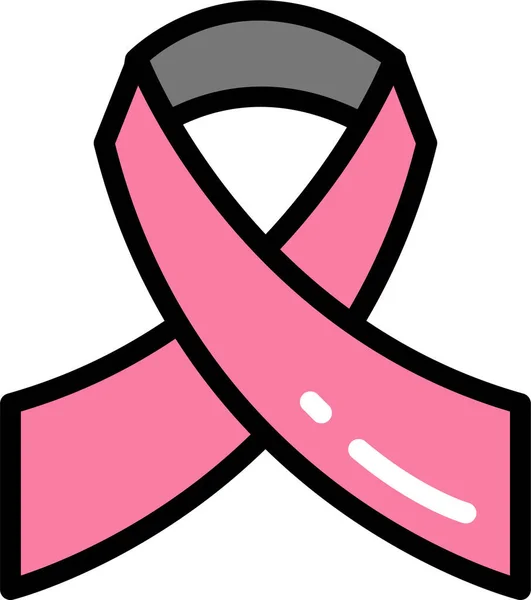 Breast Cancer Web Icon Simple Vector Illustration — Stock Vector