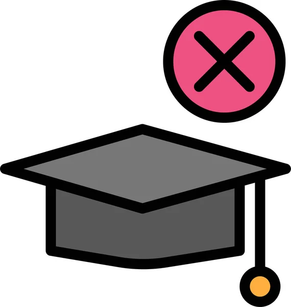 Gorra Graduación Icono Web — Vector de stock