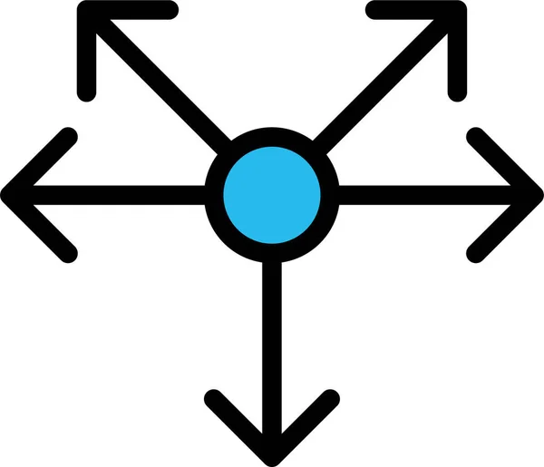 Netzwerk Web Symbol Einfache Illustration — Stockvektor