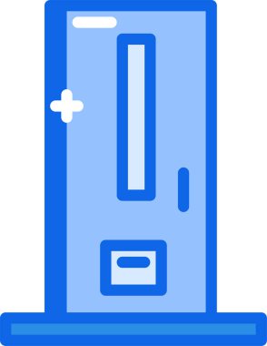 Kapı. Web simgesi basit illüstrasyon