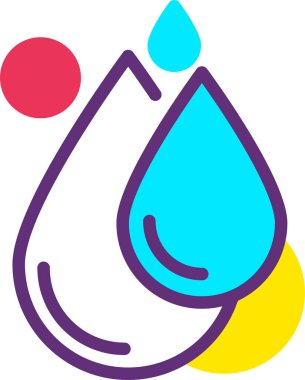 Su damlası. Basit resimleme