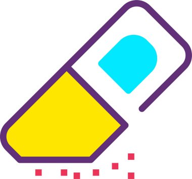 Kapsül. Web simgesi basit illüstrasyon