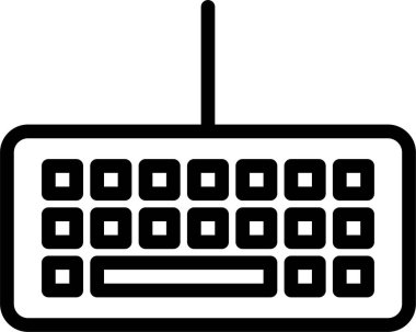 Klavye. Web simgesi basit illüstrasyon