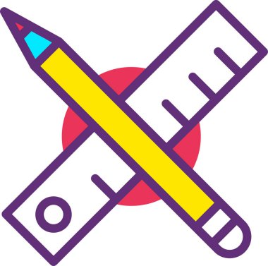 Kalem ağ simgesi, beyaz arkaplanda izole edilmiş basit vektör illüstrasyonu