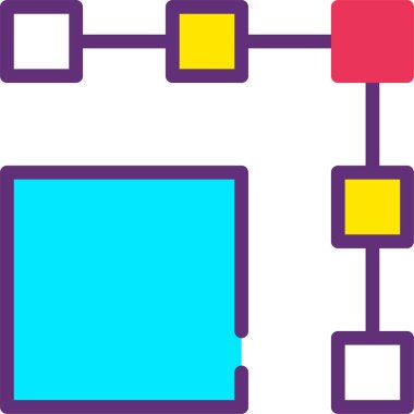 Beyaz arkaplanda izole edilmiş şekil simgesi ve vektör illüstrasyonunu düzenle