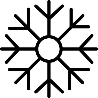 Kar Tanesi simgesinin vektör çizimi