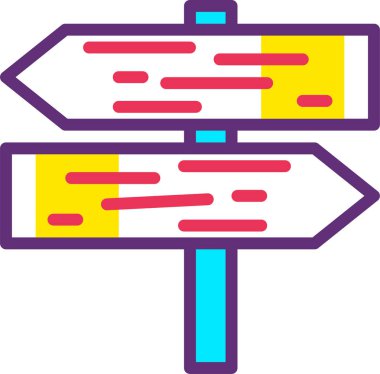 Yol. Web simgesi basit illüstrasyon