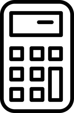 hesap makinesi web simgesi, basit vektör illüstrasyonu