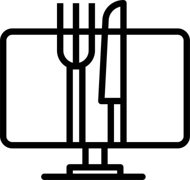 Masa. Web simgesi basit illüstrasyon