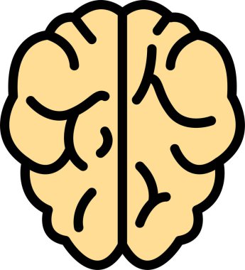 Beyin web simgesi, basit vektör illüstrasyonu  