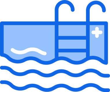 Yüzme havuzu. Basit resimleme