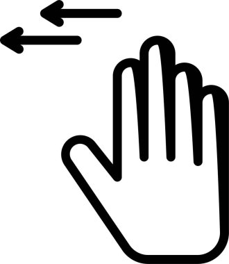 El hareketi simgesi, vektör illüstrasyonu