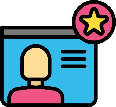 kullanıcı profili simgesi, basit vektör illüstrasyonu 