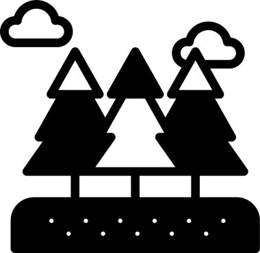 ağaç web simgesi, basit vektör illüstrasyonu 