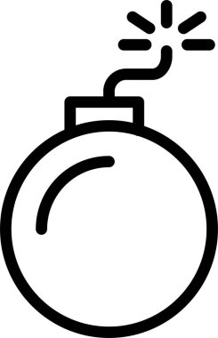 bomba web simgesi, basit vektör illüstrasyonu