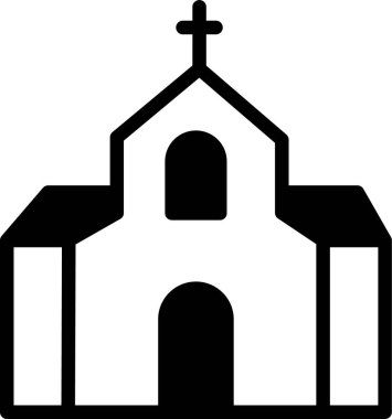 Kilise simgesi, vektör illüstrasyonu