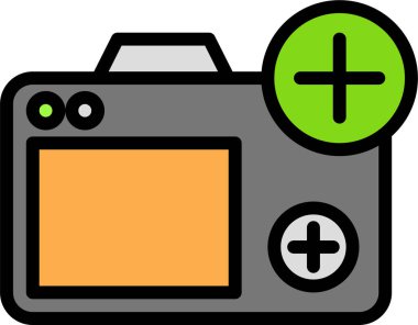 kamera web simgesi, basit vektör illüstrasyonu 