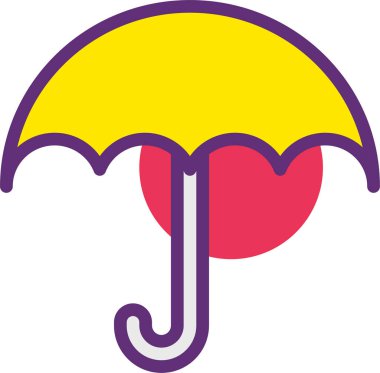 şemsiye web simgesi basit illüstrasyon