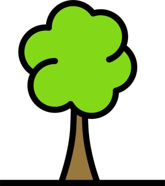 Ağaç. Web simgesi basit illüstrasyon