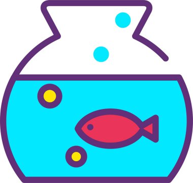 balık simgesi, vektör illüstrasyonu