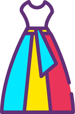 Elbise. Web simgesi basit illüstrasyon