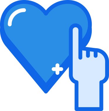 Kalp. Web simgesi basit illüstrasyon