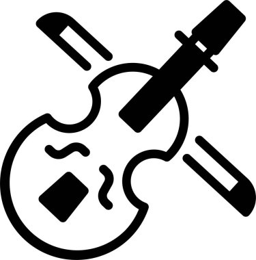 müzik enstrümanı simgesi, basit vektör çizimi