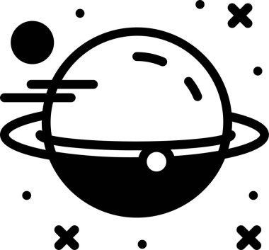 Gezegen. Web simgesi basit illüstrasyon 