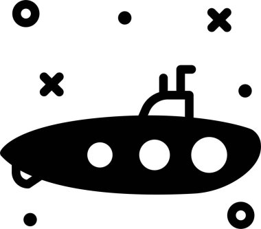 Denizaltı. Web simgesi basit illüstrasyon