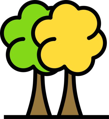 Ağaç. Web simgesi basit illüstrasyon