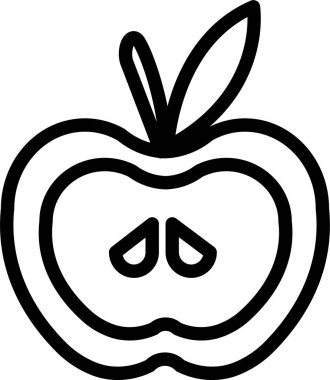 Apple simgesi, vektör illüstrasyonu beyaz arkaplanda izole edildi 