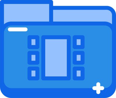 Beyaz arkaplanda izole edilmiş dizin simgesi ve vektör illüstrasyonu 