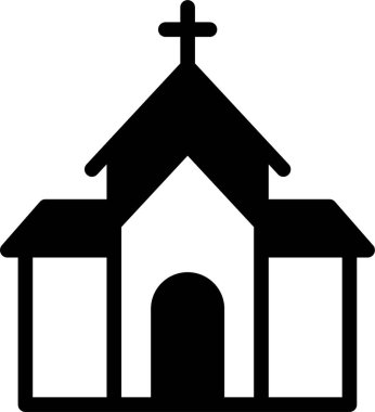 Kilise simgesi, vektör illüstrasyonu