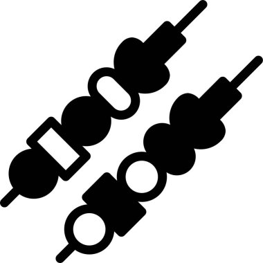 Barbekü ızgarası. Basit resimleme