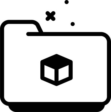 Beyaz arkaplanda izole edilmiş dizin ve küp simgesi, vektör illüstrasyonu  