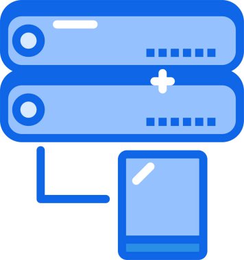 veritabanı. Web simgesi basit illüstrasyon