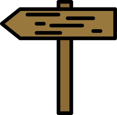 İşaret levhası Web simgesi basit illüstrasyon