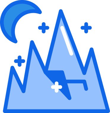 Dağlar. Web simgesi basit illüstrasyon