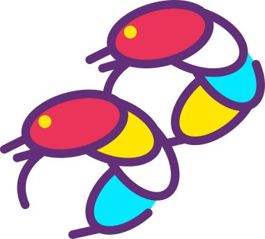 Karides simgesi, vektör çizimi